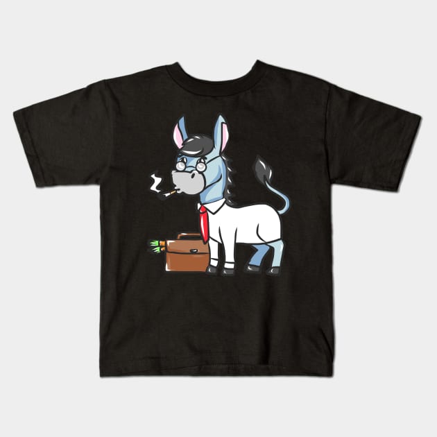 Sweet donkey kids comic donkey mule draft animal Muli Kids T-Shirt by KK-Royal